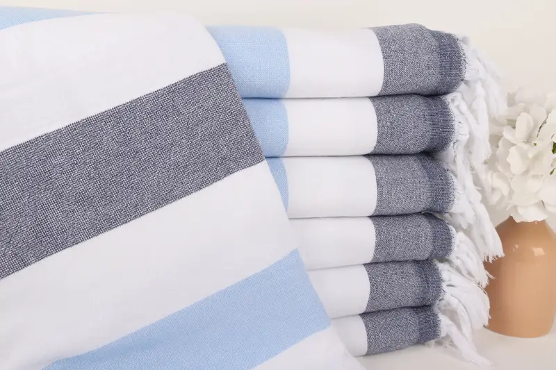 Bachelorette Gifts, Sand-resistant towel, 64x36 Cotton Striped Terry Towel, Handmade Turkish hammam towel, Personalized Gift For Him, Handmade Gift - 1