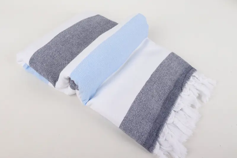Bachelorette Gifts, Sand-resistant towel, 64x36 Cotton Striped Terry Towel, Handmade Turkish hammam towel, Personalized Gift For Him, Handmade Gift - 6