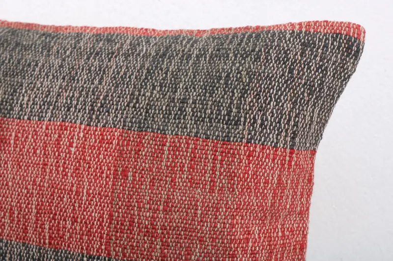 Bohemian Cushion Pillow Case, Pillow, Vintage Kilim Pillow, 12x20 Red Pillow Cover, Kilim Cushion Sham, Throw Kilim Pillow, Comfy Throw Pillow Case - 5