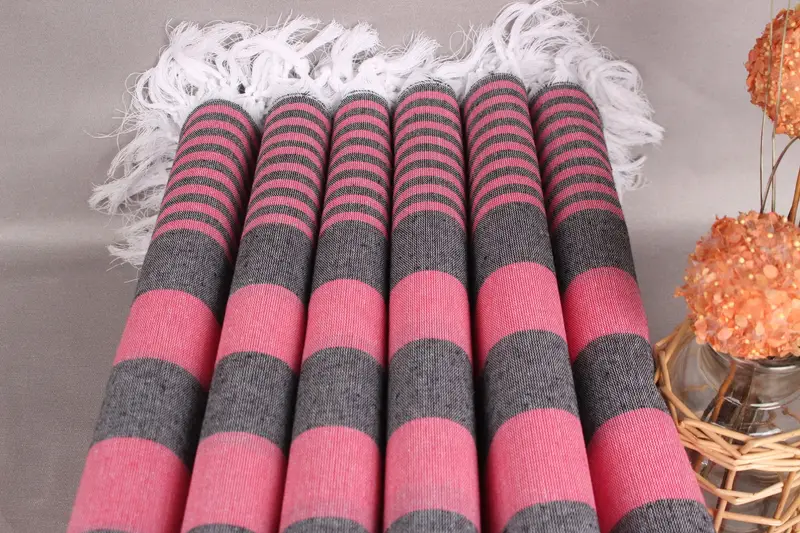 Absorbent Turkish towel, Best Wedding Gift, Bachelorette Party Favors, Welcome Wedding Gift, Quick-Dry Beach Towel, 68x36 Cotton Striped Towel - 3