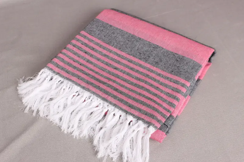 Absorbent Turkish towel, Best Wedding Gift, Bachelorette Party Favors, Welcome Wedding Gift, Quick-Dry Beach Towel, 68x36 Cotton Striped Towel - 6