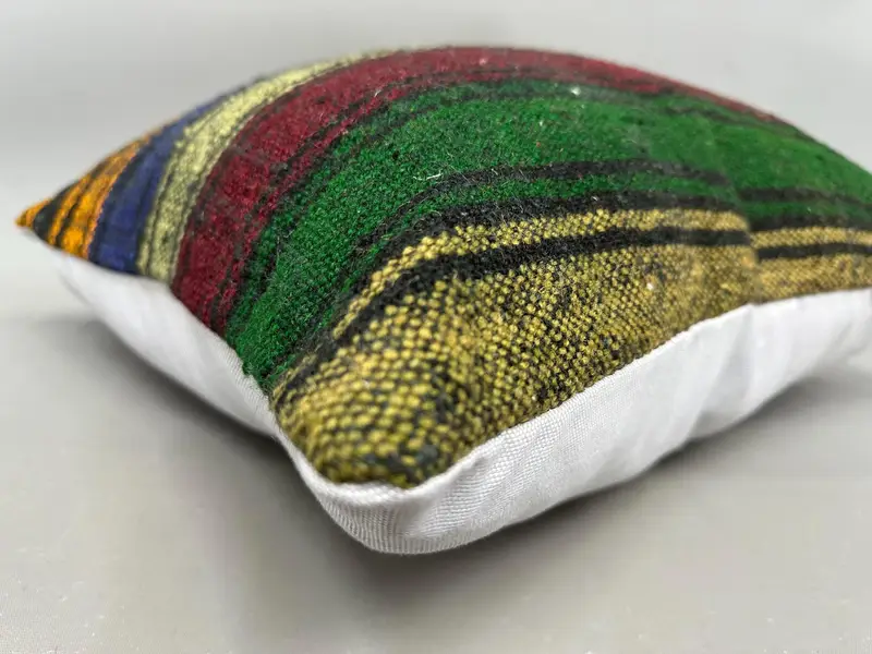 Gift Pillow, 20x20 Green Pillow Cover, Boho Pillow Sham Cover, Pillow Sham, Vintage Kilim Throw Pillow, Traditional Pillow Case - 6