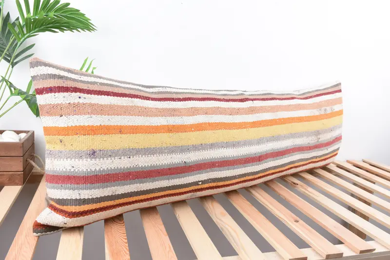 装飾的なボルスタークッション、ソファ用の枕、16x48白いクッション、キリムクッションシャム、ソファ用の枕、豪華な枕ケース、クッション、椅子枕 - 4
