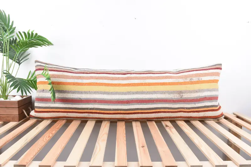 装飾的なボルスタークッション、ソファ用の枕、16x48白いクッション、キリムクッションシャム、ソファ用の枕、豪華な枕ケース、クッション、椅子枕 - 1