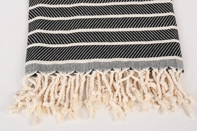 Fouta towel, Wedding Gift, Welcome Wedding Gift, Family Gift Basket, Beach towel, Personalized Turkish Beach Towel, 70x40 Bamboo Striped Towel - 3