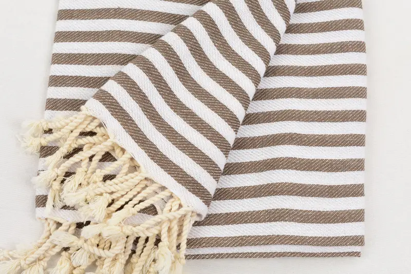 Gift For Him, Custom monogram Turkish beach towel USA, 70x40 Cotton Striped Towel, Absorbent Turkish towel, Gift For Boyfriend, Custom Towel - 7