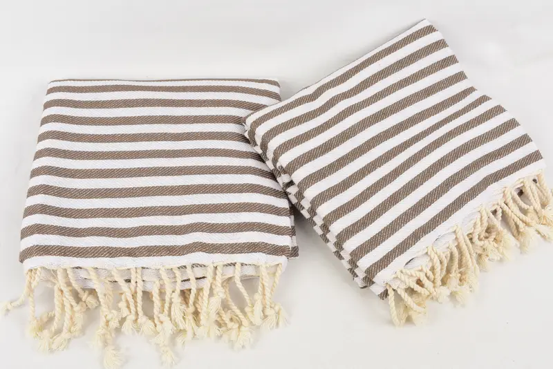 Gift For Him, Custom monogram Turkish beach towel USA, 70x40 Cotton Striped Towel, Absorbent Turkish towel, Gift For Boyfriend, Custom Towel - 6