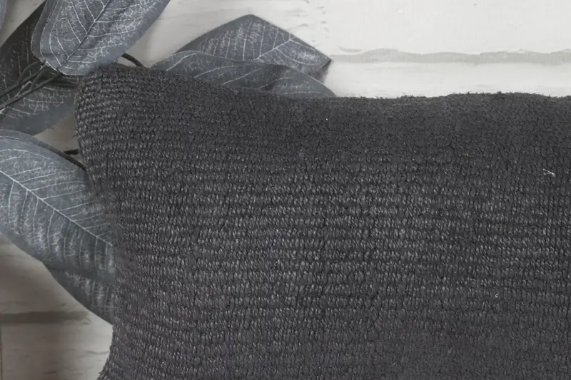 Cushion Cover, Kilim Pillow Cover, Handwoven Pillow, 8x16 Black Pillow Cover, Natural Pillow, Interior Designer Pillow, Pillow for Sofa, Bed Cushion - 2