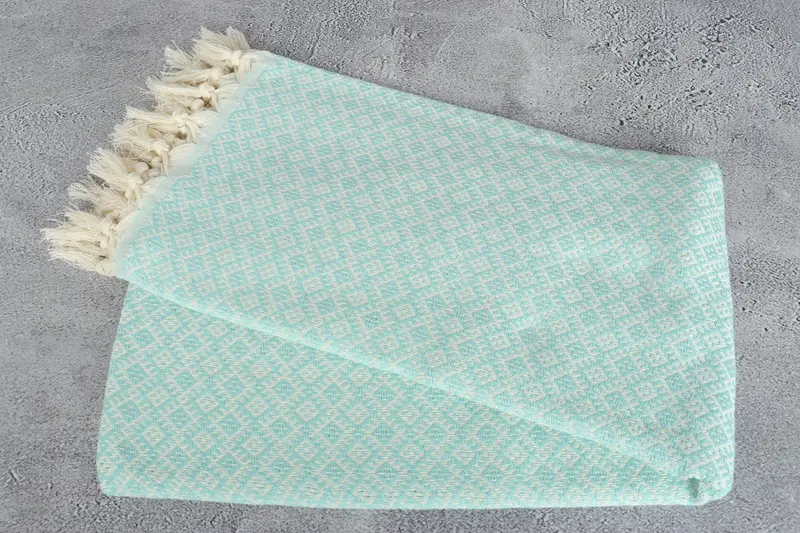 70x40 Cotton Diamond Towel, Bridal Shower Favors, Turkish bath towel, Luxury Turkish peshtemal beach towel, Turkish beach towel, Xmas Gifts - 6