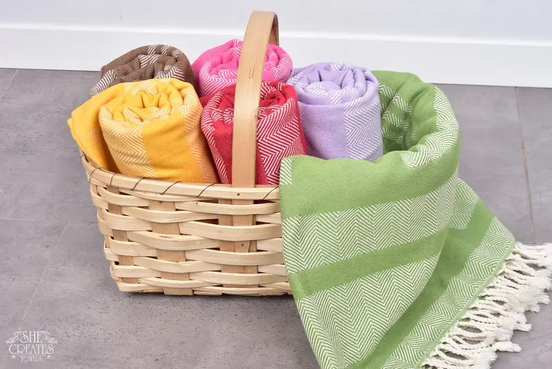 Holiday Towel, Personalized Bridesmaid Gift, Organic Turkish towel, Valentines Day Gift Idea, 68x38 Cotton Chevron Towel, Bachelorette Gifts - 7