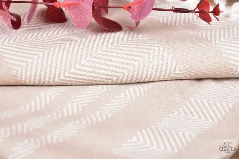 Holiday Towel, Personalized Bridesmaid Gift, Organic Turkish towel, Valentines Day Gift Idea, 68x38 Cotton Chevron Towel, Bachelorette Gifts - 6