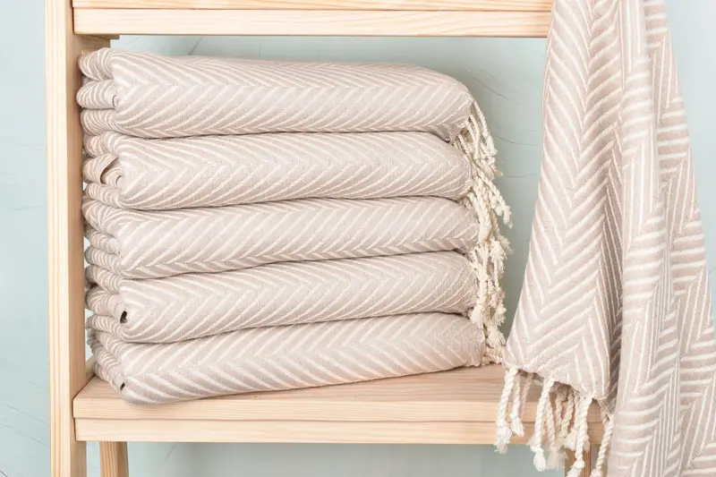 Best Friend Gift, 70x40 Cotton Striped Towel, Bridesmaid Gift Towel, Bachelorette Party Favors Beach, Organic Turkish towel, Custom Beach Towels - 1