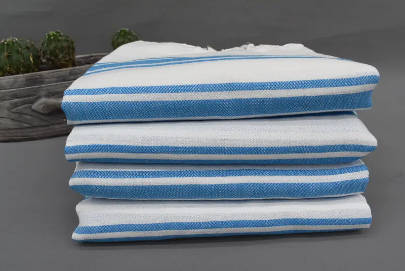 70x40 Cotton Striped Towel, Custom Wedding Gift, Luxury Turkish beach towel with fringe, Unique Gift, Thin towel, Summer Towel, Turkish bath towel - 5