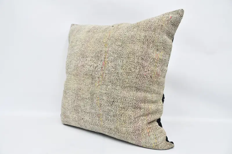 Cushion, 28x28 Beige Pillow, Bolster Throw Cushion, Ethnical Kilim Rug Pillow, Home Decor Pillow, Turkish Kilim Pillow, Customized Pillow Sham - 4