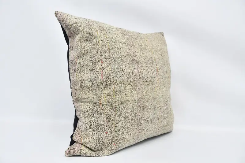 Cushion, 28x28 Beige Pillow, Bolster Throw Cushion, Ethnical Kilim Rug Pillow, Home Decor Pillow, Turkish Kilim Pillow, Customized Pillow Sham - 3