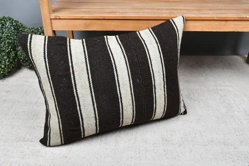 Vintage Pillow, Bed Cushion Cover, Kilim Pillow, Turkish Pillow, Accent Pillow Sham, Colorful Pillow, 20x28 White Cushion Case, Pillow Case - 7