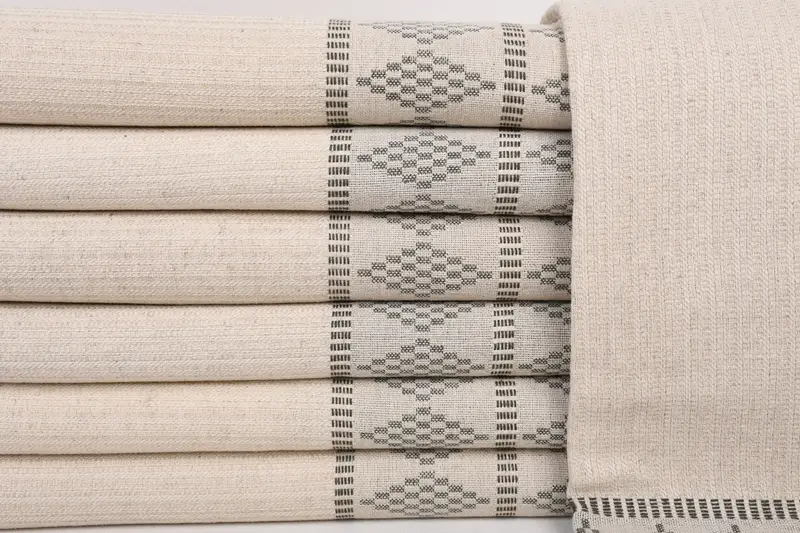 Embroidered Beach Towel, Bath towel, Summer Towel, Yoga Towel, Guest Towel, Peshtemal, Quick-dry towel, Hammam towel, 70x36 Linen Kilim Design Towel - 1