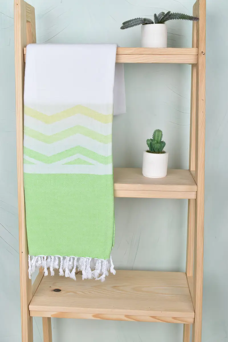 Personalized Green Cotton Towel Bridesmaid Gift, 36x71 Inches