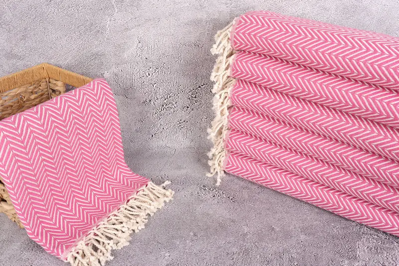 Gift For Boyfriend, Housewarming Gift, Organic Beach Towel, Peshtemal Towel, Hammam Towel USA, 70x40 Cotton Zig zag Towel, Turkish Towel Beach - 3