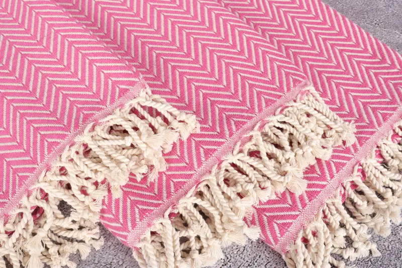 Gift For Boyfriend, Housewarming Gift, Organic Beach Towel, Peshtemal Towel, Hammam Towel USA, 70x40 Cotton Zig zag Towel, Turkish Towel Beach - 5