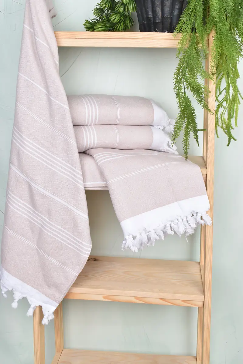 Beach Towel Personalized, Beach Towel Bulk, Bathroom Towel, Lightweight Turkish towel, Wedding Gifts Towel, 70x36 Cotton Striped Terry Towel - 11