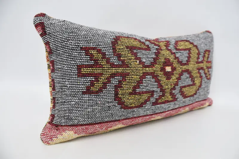 Armchair Cushion Cover, 12x24 Yellow Cushion Cover, Vintage Pillow, Ethnical Kilim Rug Pillow, Antique Pillows, Cushion, Wholesale Pillow Cover - 3