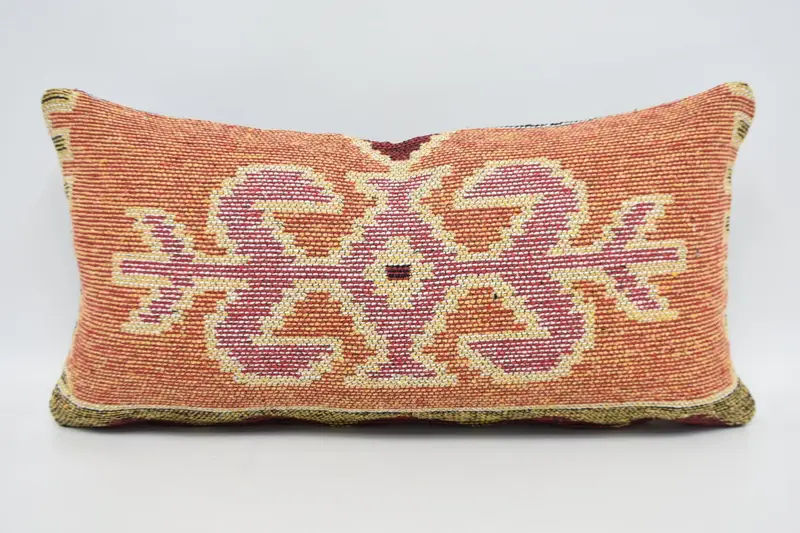 Armchair Cushion Cover, 12x24 Yellow Cushion Cover, Vintage Pillow, Ethnical Kilim Rug Pillow, Antique Pillows, Cushion, Wholesale Pillow Cover - 5