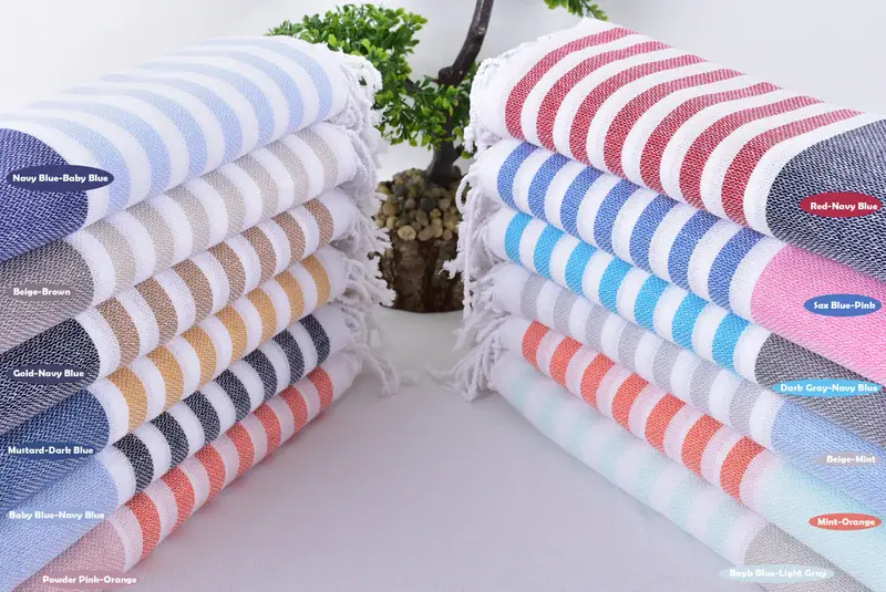 Bachelor Towel, Personalized Beach Towel, Unique Gift, Organic Turkish towel, Absorbent Turkish towel, 70x40 Cotton Striped Towel, Decorative Towel - 1
