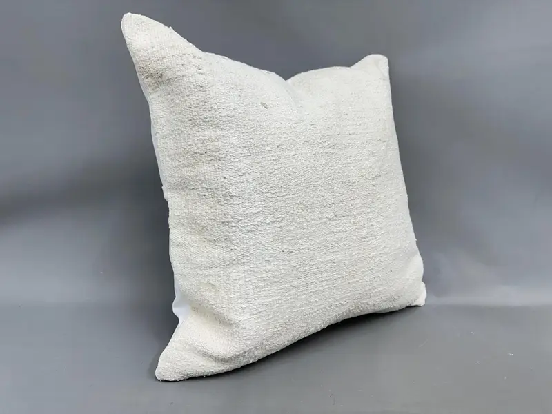 Pillow Sham, Southwestern Pillow Case, 24x24 Beige Cushion, Car Pillow Case, Antique Pillows, Pillow for Couch, Ethnical Kilim Rug Pillow - 2
