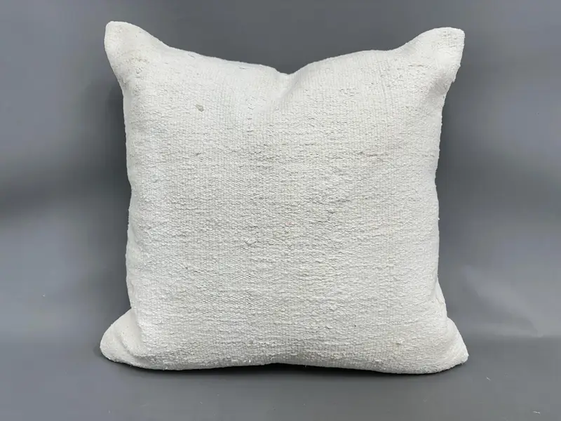 Pillow Sham, Southwestern Pillow Case, 24x24 Beige Cushion, Car Pillow Case, Antique Pillows, Pillow for Couch, Ethnical Kilim Rug Pillow - 1