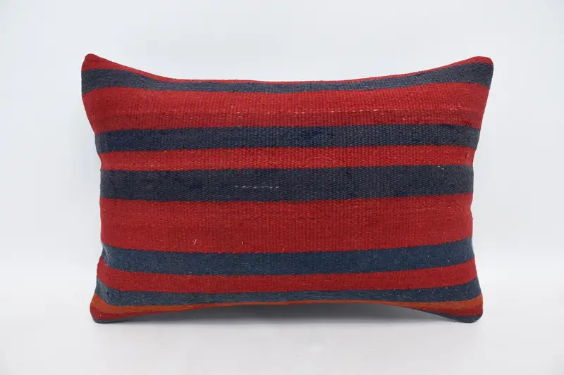 16x24 Red Cushion Case, Pillow, Seat Cushion Case, Boho Pillow, Vintage Kilim Throw Pillow, Boho Pillow Sham Cover, Authentic Pillow Sham - 1