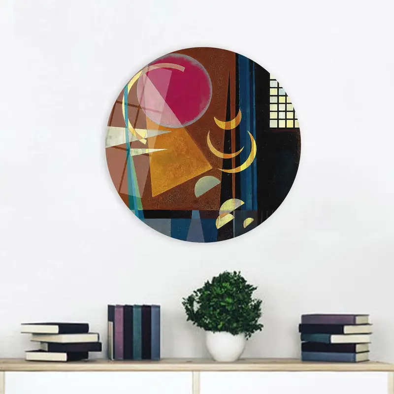 Moderne geometrische Leinwand: Scharfer, ruhiger Expressionismus-Kunstdruck