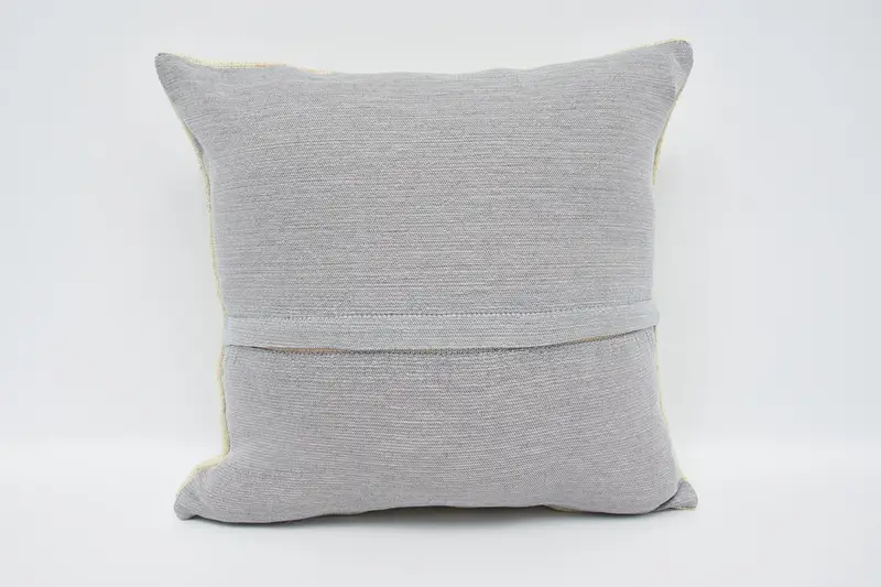 Handmade Throw Cushion Cover, Home Decor Pillow, 16x16 Beige Pillow Case, Handmade Kilim Cushion, Ethnical Kilim Rug Pillow, Pillow - 6