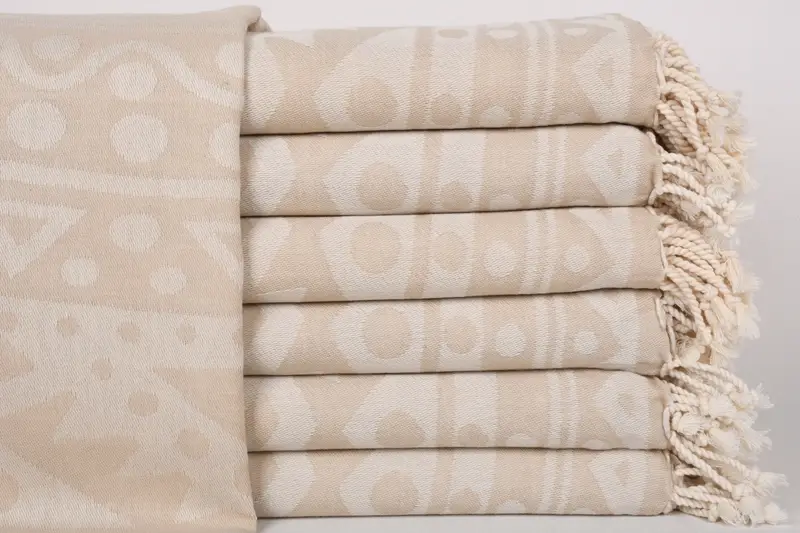 Sand-resistant towel, 70x40 Cotton Round Pattern Towel, Gift For Her, Birthday Gift, Sand-Resistant Peshtemal, Bachelor Bachelorette Party Favors - 1