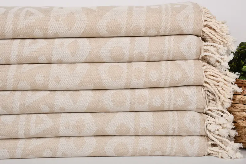 Sand-resistant towel, 70x40 Cotton Round Pattern Towel, Gift For Her, Birthday Gift, Sand-Resistant Peshtemal, Bachelor Bachelorette Party Favors - 3