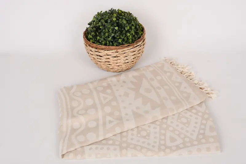 Sand-resistant towel, 70x40 Cotton Round Pattern Towel, Gift For Her, Birthday Gift, Sand-Resistant Peshtemal, Bachelor Bachelorette Party Favors - 5