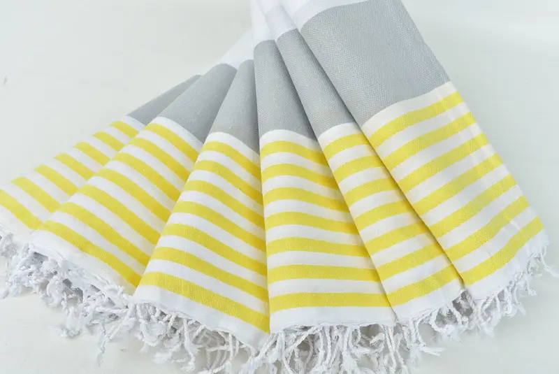 Beach towel, Housewarming Gift, Custom Wedding Gift, Mother Of The Groom Gift, 70x40 Cotton Striped Towel, Fringed Turkish towel for poolside - 4