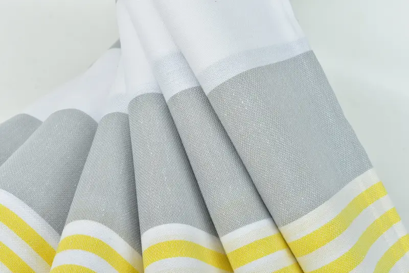 Beach towel, Housewarming Gift, Custom Wedding Gift, Mother Of The Groom Gift, 70x40 Cotton Striped Towel, Fringed Turkish towel for poolside - 5