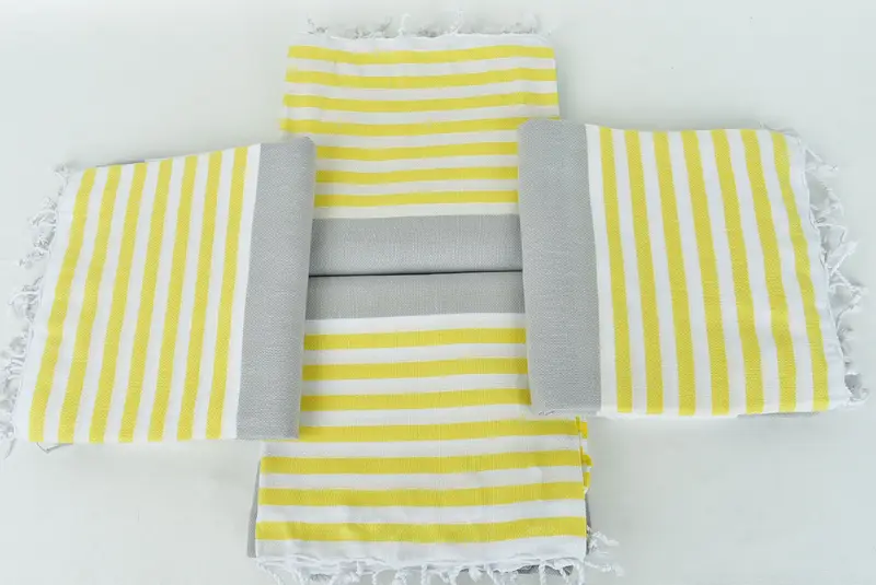Beach towel, Housewarming Gift, Custom Wedding Gift, Mother Of The Groom Gift, 70x40 Cotton Striped Towel, Fringed Turkish towel for poolside - 6