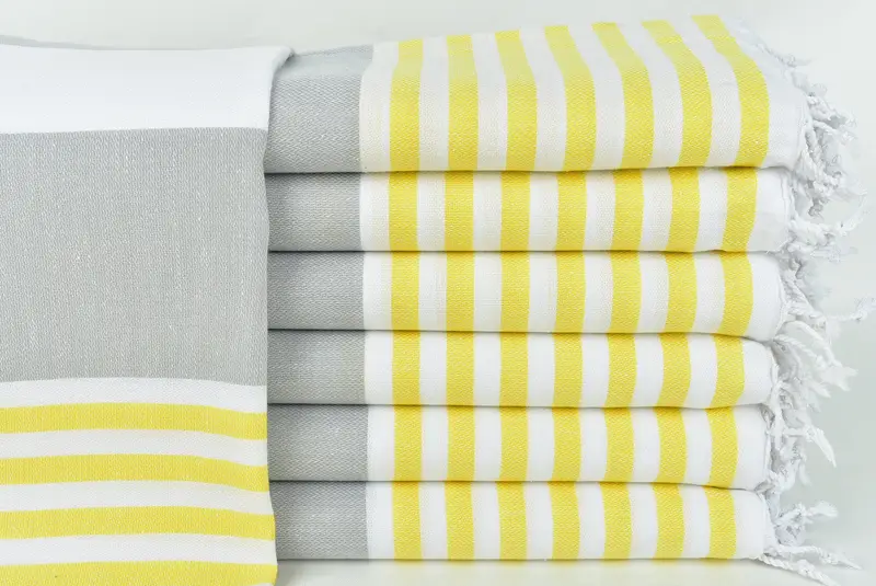 Beach towel, Housewarming Gift, Custom Wedding Gift, Mother Of The Groom Gift, 70x40 Cotton Striped Towel, Fringed Turkish towel for poolside - 1