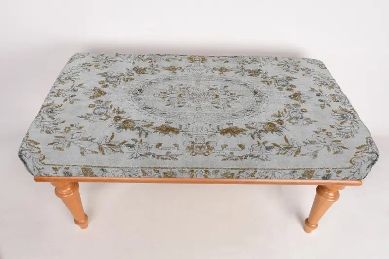 モジュール式ブラックとグレーのオットマンセット、キリム風のオットマン