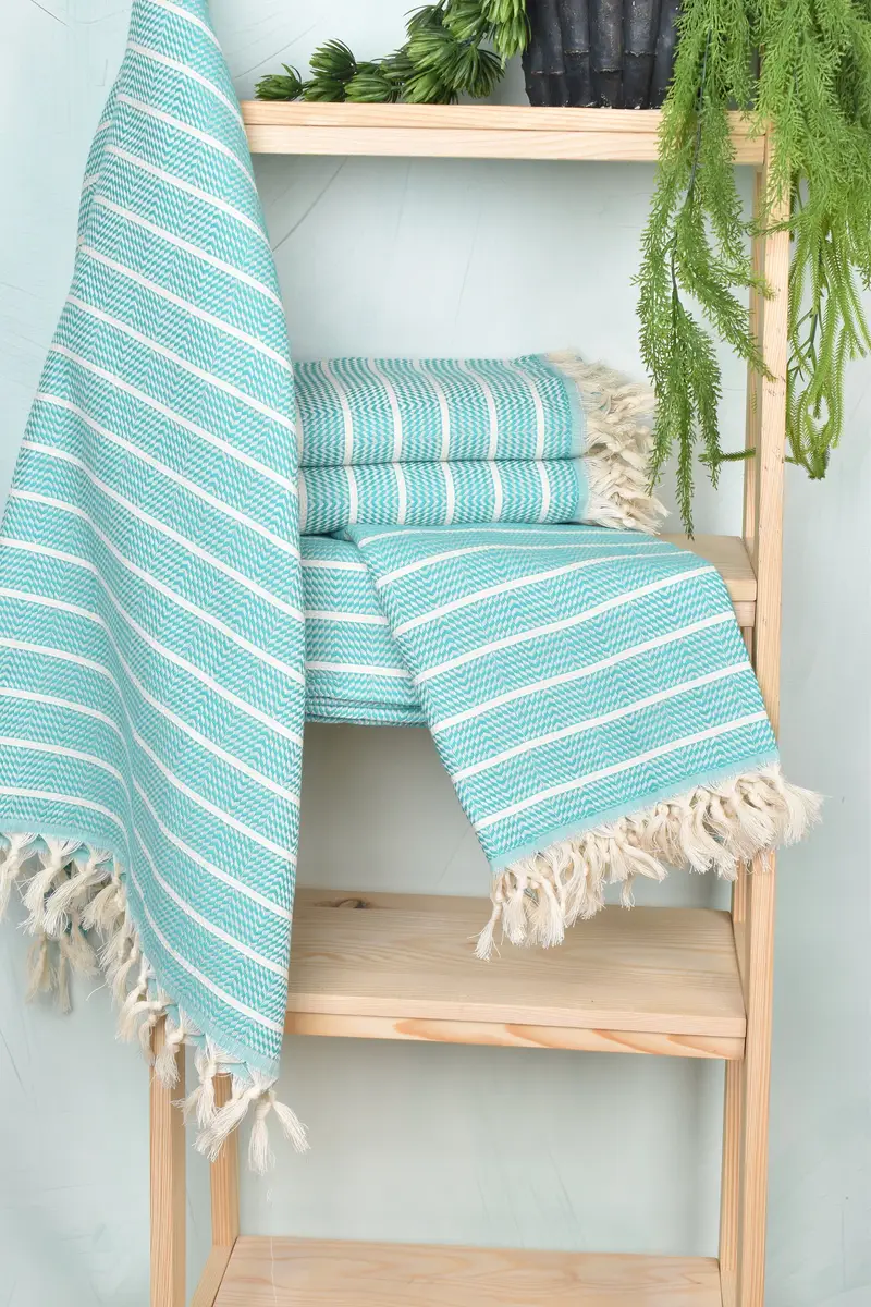 Bachelorette Party Decorations, 70x40 Cotton Striped Towel, Gift Boxes Towel, Yoga Towel, Wedding Gift, Peshtemal Towel, Luxury Turkish Bath Towel - 6