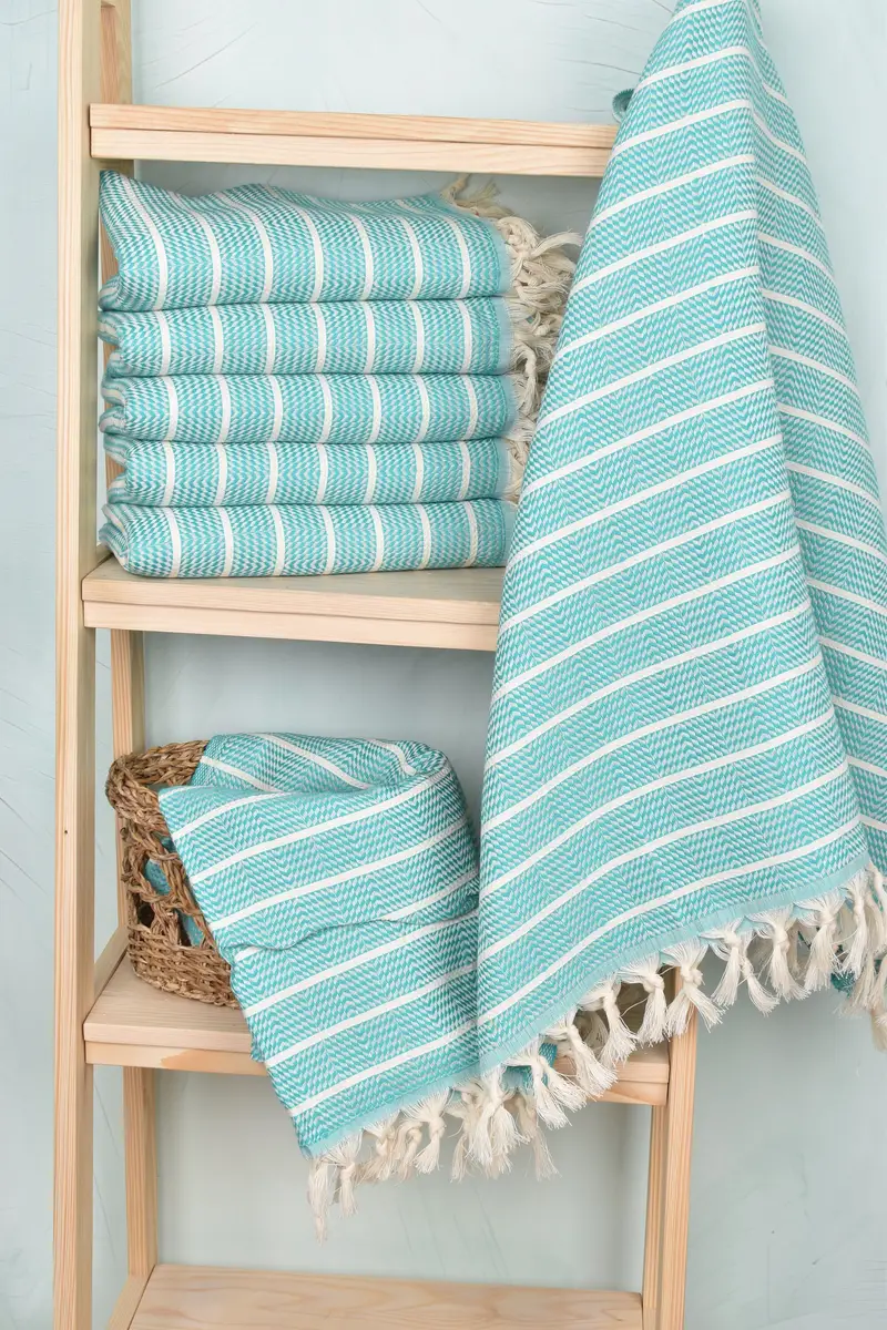 Bachelorette Party Decorations, 70x40 Cotton Striped Towel, Gift Boxes Towel, Yoga Towel, Wedding Gift, Peshtemal Towel, Luxury Turkish Bath Towel - 3