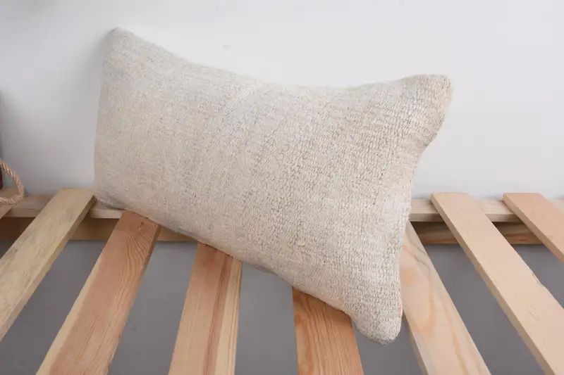 8x16 White Cushion, Pillow for Couch, Kilim Pillow, Cushion, Kilim Cushion Sham, Neutral Pillow, Living Room Throw Cushion, Accent Throw Pillow - 6