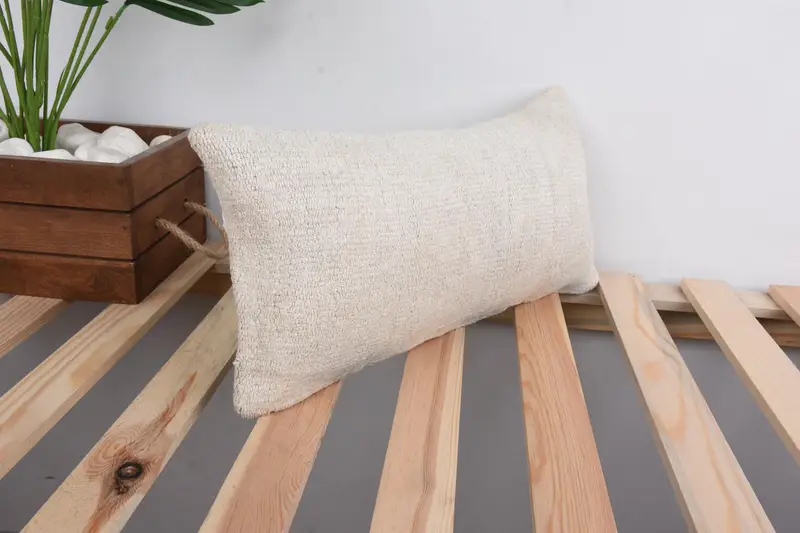 8x16 White Cushion, Pillow for Couch, Kilim Pillow, Cushion, Kilim Cushion Sham, Neutral Pillow, Living Room Throw Cushion, Accent Throw Pillow - 4