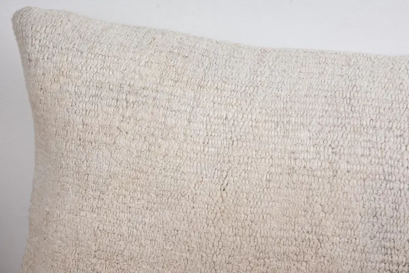 8x16 White Cushion, Pillow for Couch, Kilim Pillow, Cushion, Kilim Cushion Sham, Neutral Pillow, Living Room Throw Cushion, Accent Throw Pillow - 2