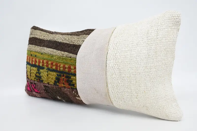 Vintage Kilim Pillow, 12x24 White Pillow Cover, Cushion, Personalized Gift Pillow Cushion Case, Interior Designer Pillow, Home Decor Pillow - 4