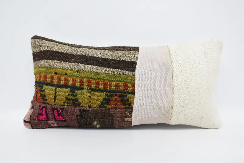 Vintage Kilim Pillow, 12x24 White Pillow Cover, Cushion, Personalized Gift Pillow Cushion Case, Interior Designer Pillow, Home Decor Pillow - 1