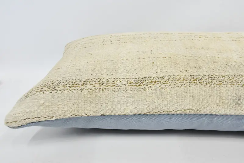 Cushion, Pillow for Couch, Kilim Pillow, Seat Pillow Cover, Vintage Kilim Pillow, Boho Throw Cushion Case, 16x48 Beige Cushion Cover - 6