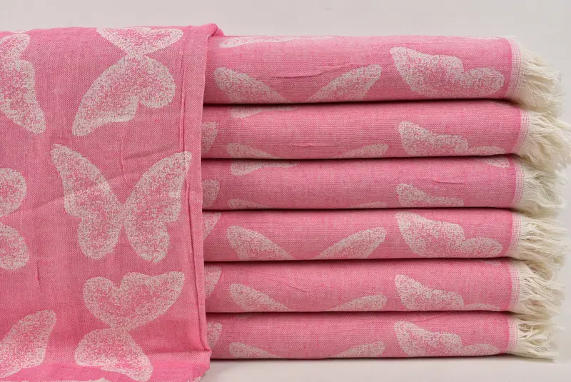 Bachelorette Party Gifts Bridesmaids, Oversized Beach Towel, 68x36 Cotton Butterfly Pattern Towel, Bridesmaid Gifts, Housewarming Gift, Bridal Gifts - 1
